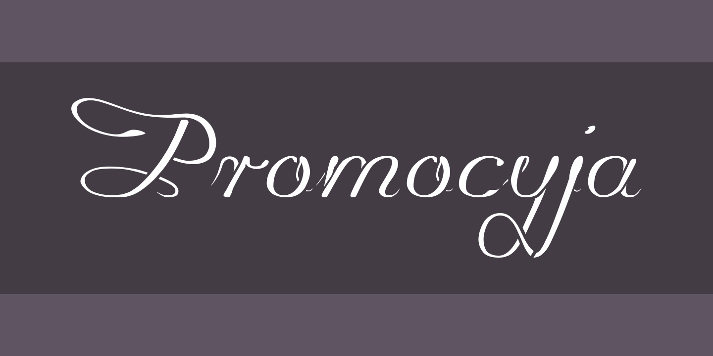 Пример шрифта Promocyja